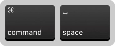 cmd+space